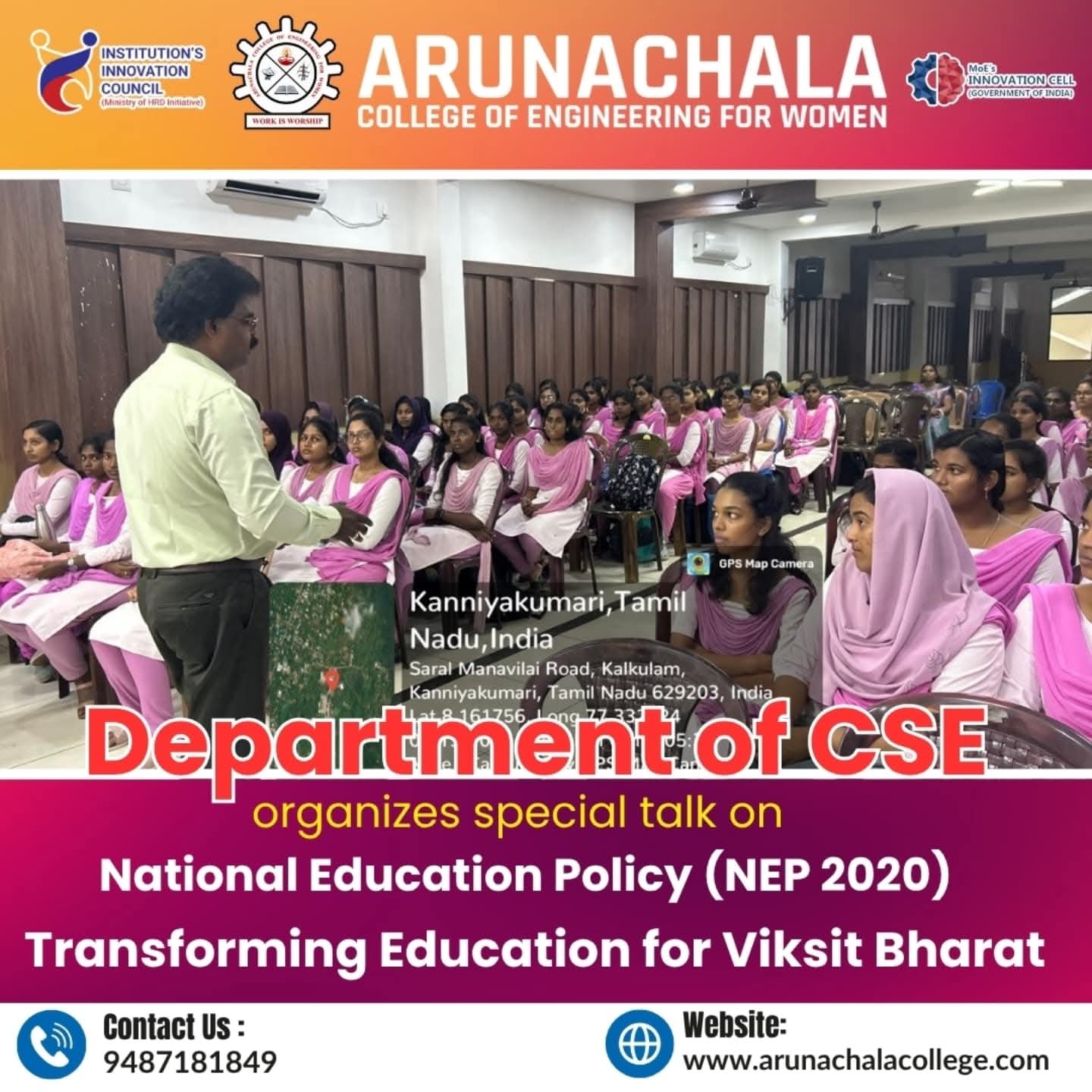 Department of CSE organizes a Special Talk on NEP2020