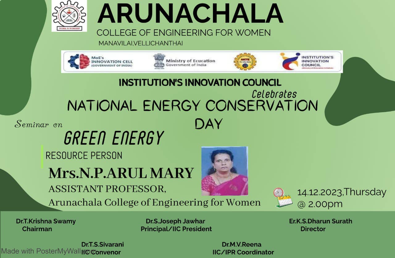 IIC celebrates National Energy Conservation Day Seminar on Green Energy