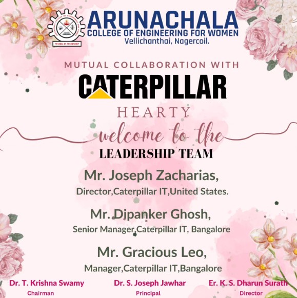 Mutual Collaboration🤝 with CATERPILLAR, Hearty welcome to the Leadership Team🎊